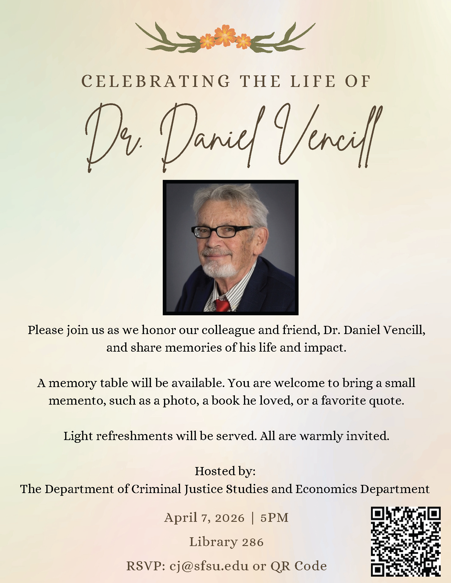 Celebrating the Life of Dr. Daniel Vencill