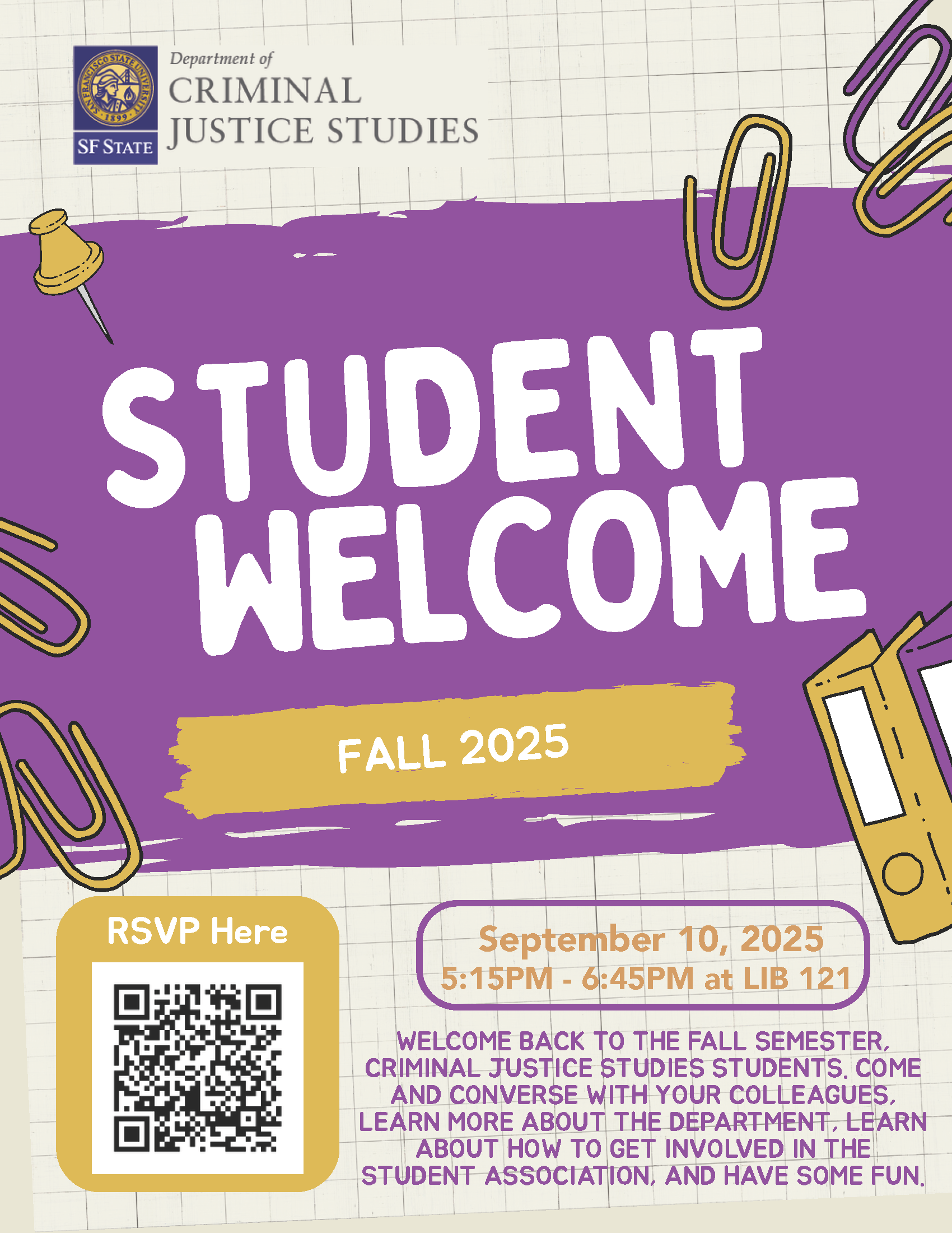 Fall 2025 Student Welcome