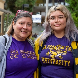 Two SF State Students smiling
